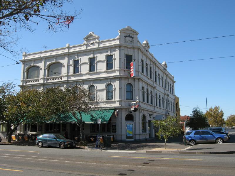 Albert Park - Shops, Victoria Avenue: The Red Eagle Hotel, corner Victoria Av and Page St