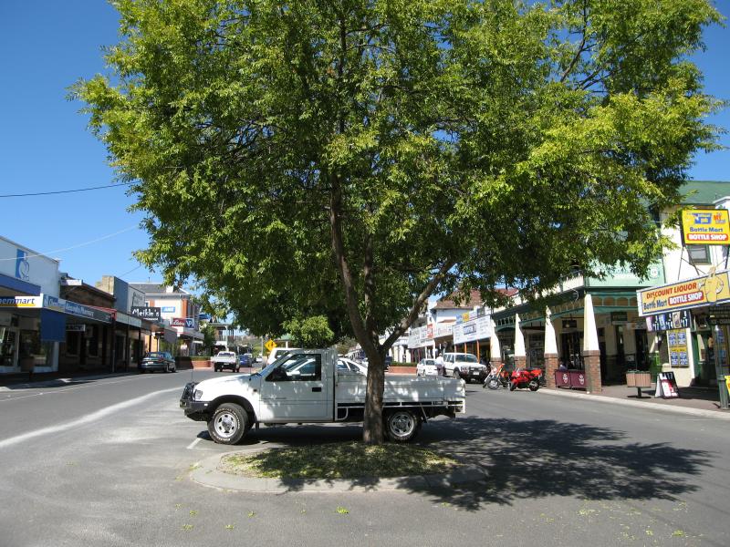 Alexandra - Commercial centre and shops: View south along Grant St between Downey St and Nihil St