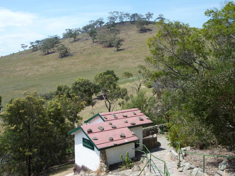 Anakie - Fairy Park, Ballan Road: View towards Goldilocks & The 3 Bears with Mt Anakie in background