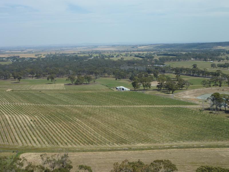 Anakie - Fairy Park, Ballan Road - Southerly view from summit over Del Rios Winery