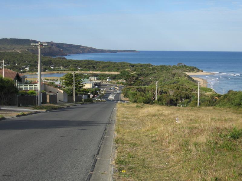 Anglesea - Lookout off Harvey Street: View east along Harvey St towards Murray St