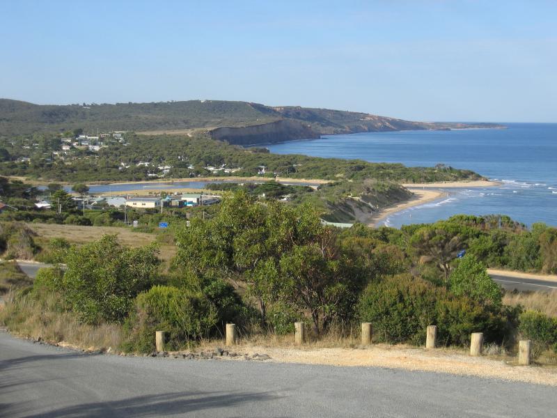 Anglesea - Lookout off Harvey Street: View north-east along coast towards Anglesea River