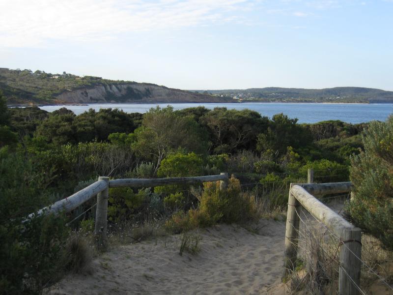 Anglesea - Point Roadknight: View north from walking track between car park and beach south-west of Point Roadknight