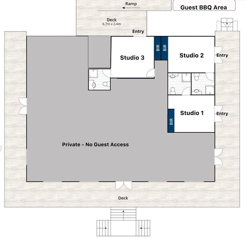 Galbraith Beach Studios - Floor plan