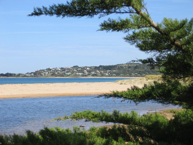 Apollo Bay - Mounts Bay and Barham River: View south-west along beach near river mouth