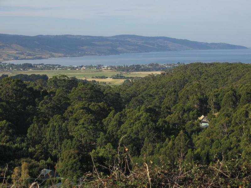 Apollo Bay - Town of Marengo, south of Apollo Bay: Great Ocean Rd west of Marengo, views north-east towards Apollo Bay