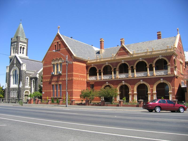 Ararat - Commercial centre and shops: Catholic Church at Marion College, Barkly St