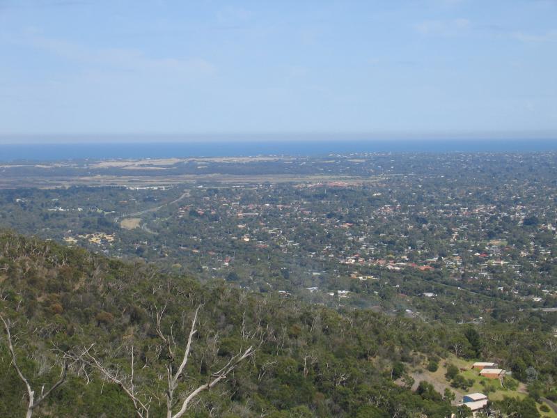 Arthurs Seat - Murrays Lookout: View south-west across Mornington Peninsula towards Bass Strait