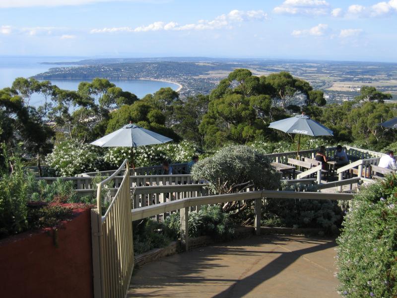 Arthurs Seat - Arthurs Hotel at mountain peak: Arthurs Hotel sundeck and views in background