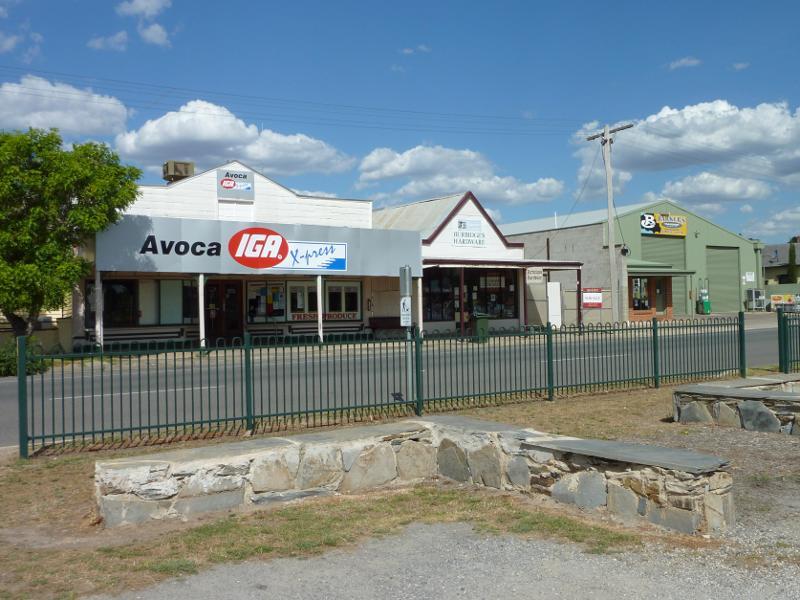 Avoca - Shops and commercial centre, High Street - Supermarket, view east across High St just south of Duke St