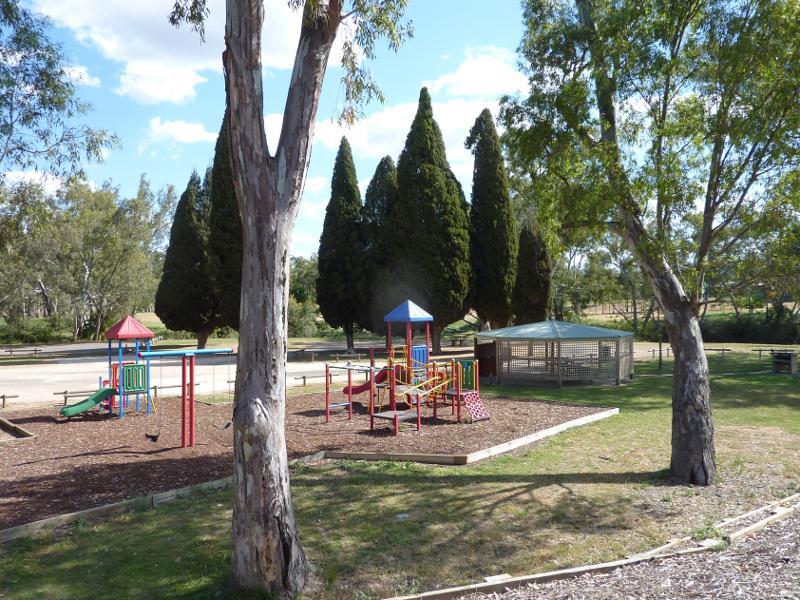 Avoca - Lions Park, Pyrenees Highway at Avoca River - Playground and shelter