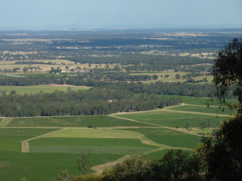 Avoca - No.2 Creek Track, Pyrenees State Forest: South-easterly view near Governor Rock lookout