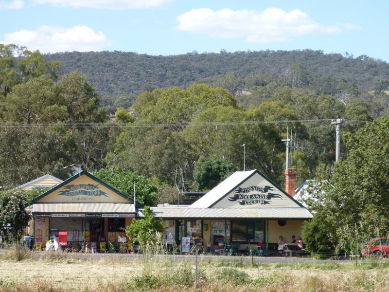 Avoca - Town of Moonambel, town centre: View north across Brooke St between Woods St and Church St towards Moonambel General Store