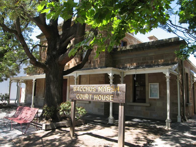 Bacchus Marsh - Shops and commercial centre, Main Street: Court House, Main St between Graham St and Grant St