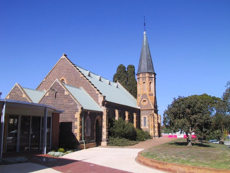 Bacchus Marsh - Gisborne Road: The grounds of St Andrews Uniting Church