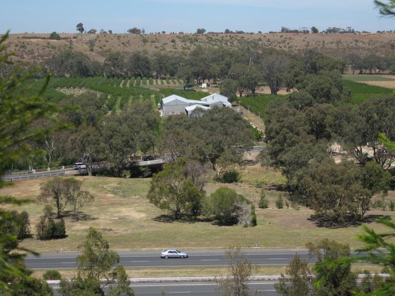 Bacchus Marsh - Our Lady Ta Pinu Marian Centre, Flanagans Drive: View south-west across Western Fwy towards Lerderderg River