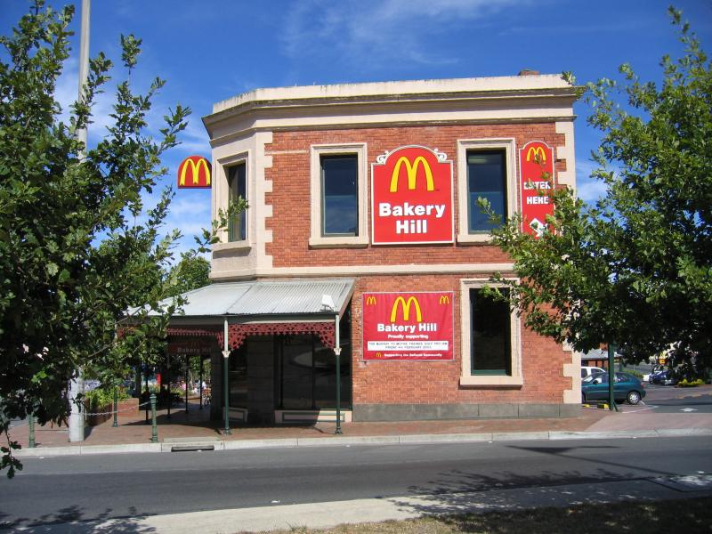 Ballarat - Bridge Street Mall, Bakery Hill and surroundings: Bakery Hill McDonalds, Humffray St at Little Bridge St