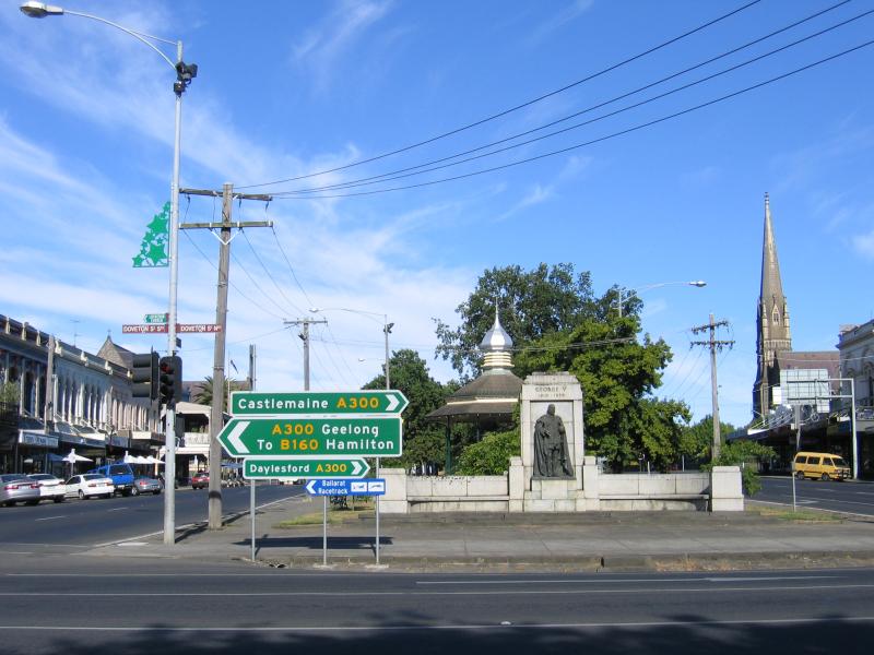 Ballarat - Shops and commercial centre in Sturt Street: View west along Sturt St at Doveton St