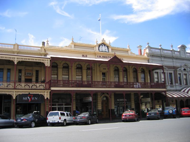 Ballarat - Lydiard Street area: Old Colonists Hall, Lydiard St between Mair St and Sturt St
