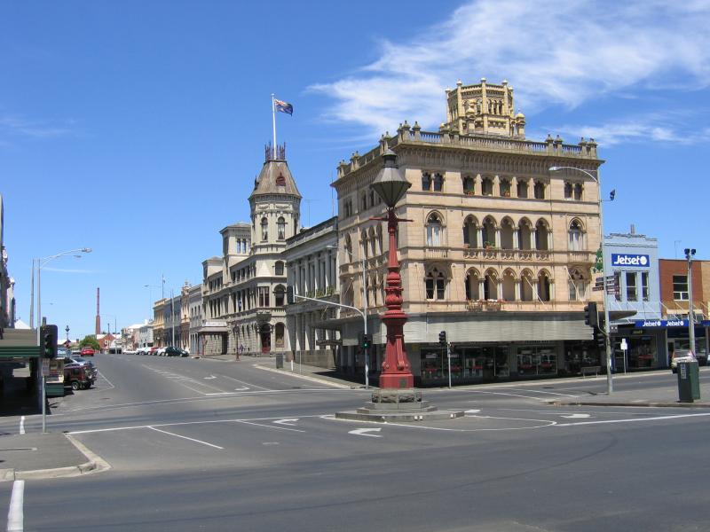 Ballarat - Lydiard Street area: View south along Lydiard St at Sturt St