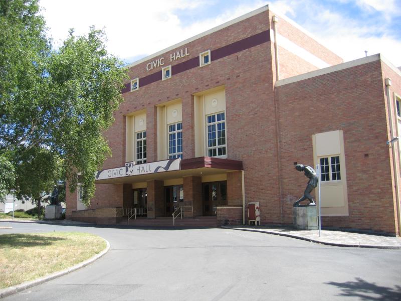 Ballarat - Mair Street area: Civic Hall, corner Mair St at Doveton St