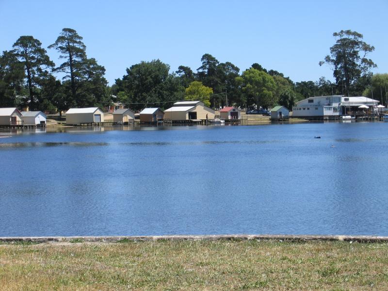 Ballarat - Other areas around Lake Wendouree: View south-west from View Point towards boat sheds