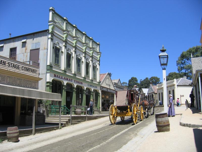 Ballarat - Sovereign Hill, Bradshaw Street: Ballarat Times newspaper office, Main Street
