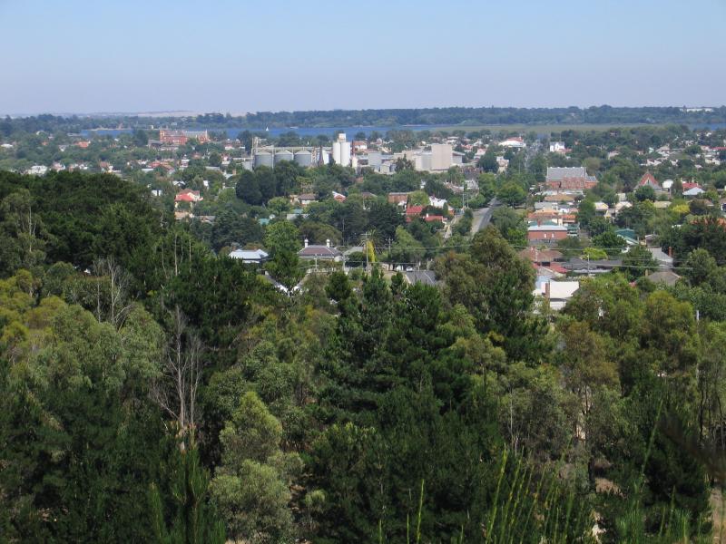 Ballarat - Black Hill Lookout and reserve, Sim Street: View west towards Lake Wendouree
