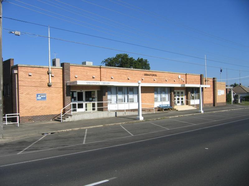 Ballarat - Ballarat suburb of Sebastopol: Library, Midland Hwy between Walker St and Birdwood Av