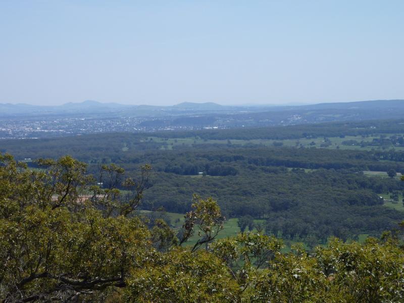 Ballarat - At the peak of Mount Buninyong: North-westerly view towards Ballarat