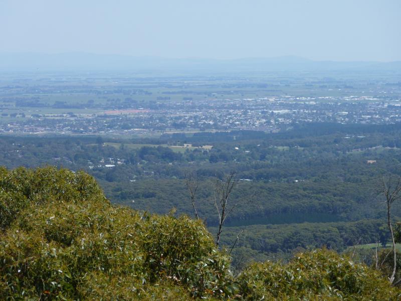 Ballarat - At the peak of Mount Buninyong: North-westerly view towards Ballarat