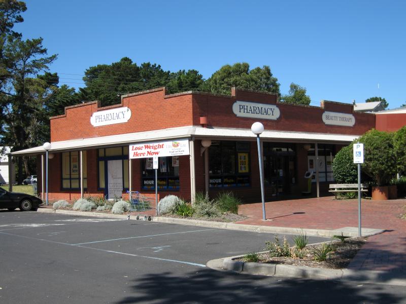 Balnarring - Shops at Balnarring Village Shopping Centre and surroundings: Pharmacy, corner Balnarring Rd