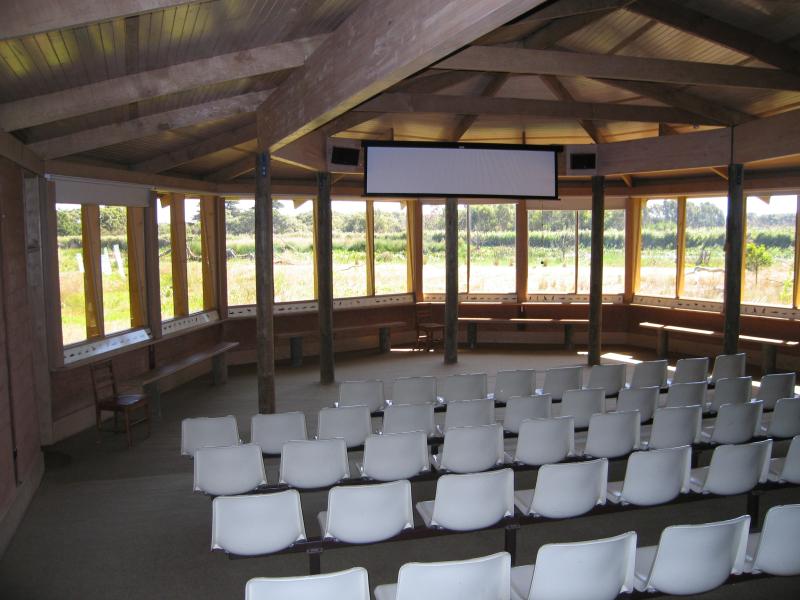 Balnarring - Coolart Wetlands and Homestead, Lord Somers Road: Seating inside Observatory