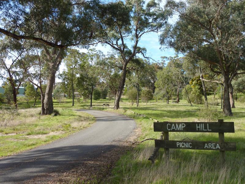 Beaufort - Camp Hill picnic area and lookout, Camp Hill Road: Entrance to picnic area