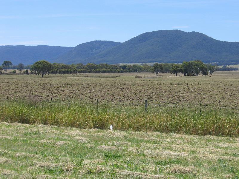 Beaufort - Western Highway, west side of Beaufort: View north towards Mount Cole, 10 km west of Beaufort