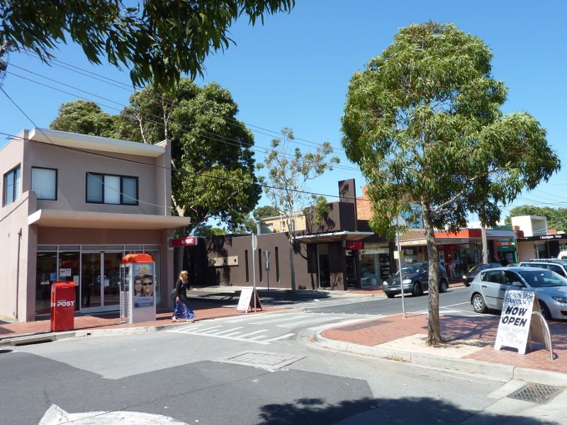Beaumaris - Concourse Shopping Centre, off Reserve Road: View east across East Conc towards post office