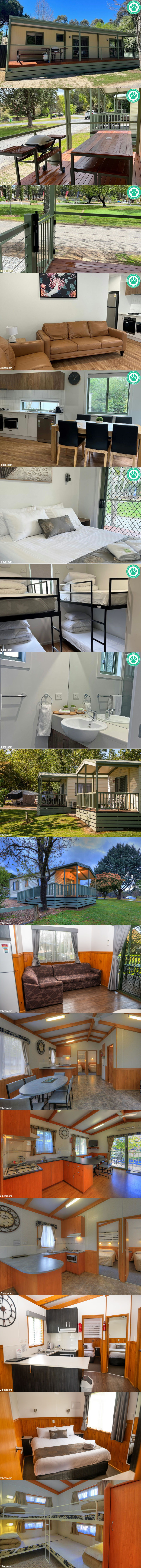 Beechworth Lake Sambell Caravan Park - cabins and villas