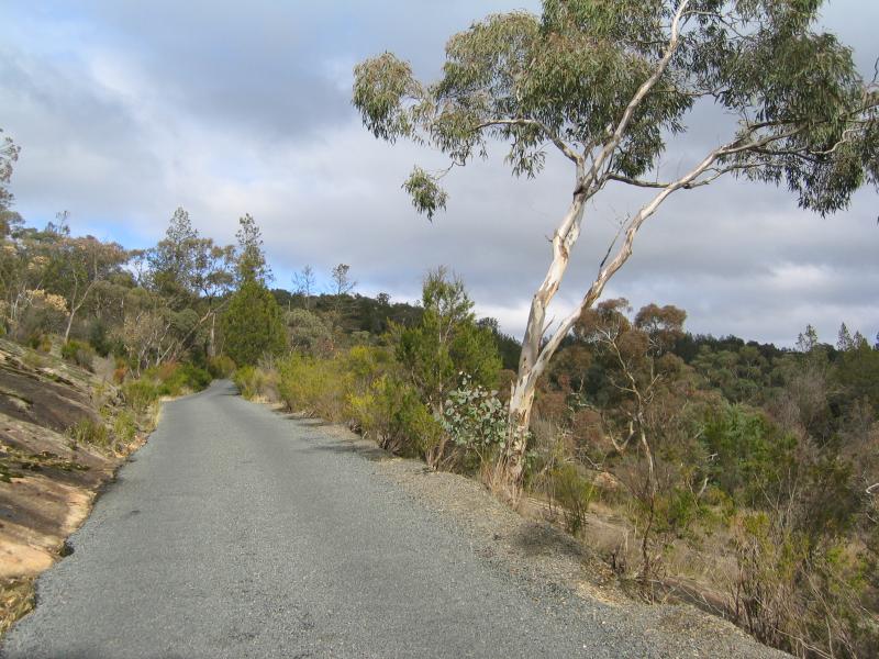 Beechworth - Gorge Road scenic drive: View south along Gorge Rd, just south of Spring Creek