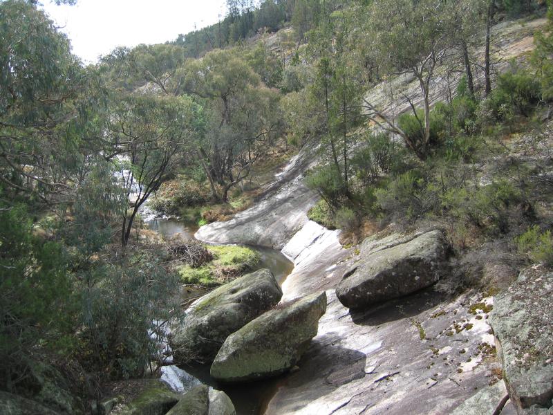 Beechworth - Gorge Road scenic drive: View north along Spring Creek at Gorge Rd