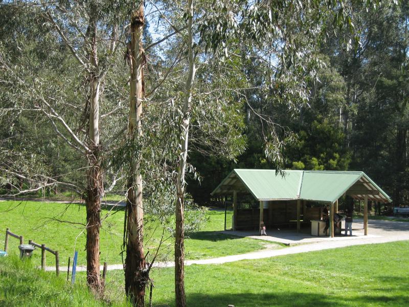 Belgrave - Birdsland Reserve, Mt Morton Road, Belgrave Heights: BBQ shelter at car park
