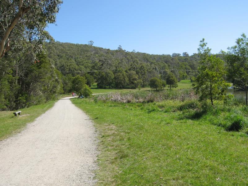 Belgrave - Birdsland Reserve, Mt Morton Road, Belgrave Heights: Pathway along southern side of western lake