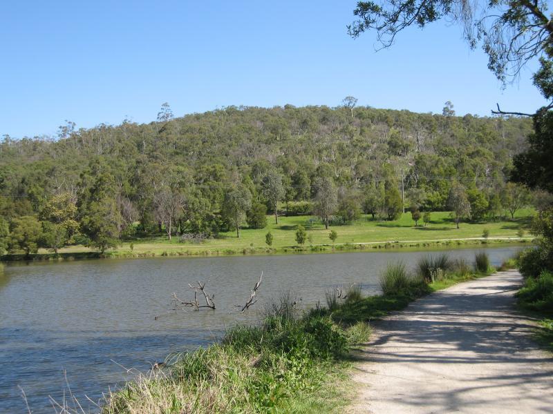 Belgrave - Birdsland Reserve, Mt Morton Road, Belgrave Heights: View south-west along north side of western lake