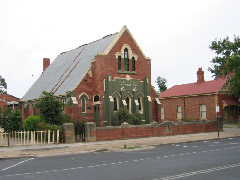 Benalla - Commercial centre and shops: Methodist Hall, Carrier St between Church St and Bridge St