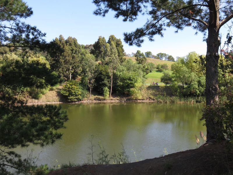Berwick - Wilson Botanic Park: View south across Anniversary Lake