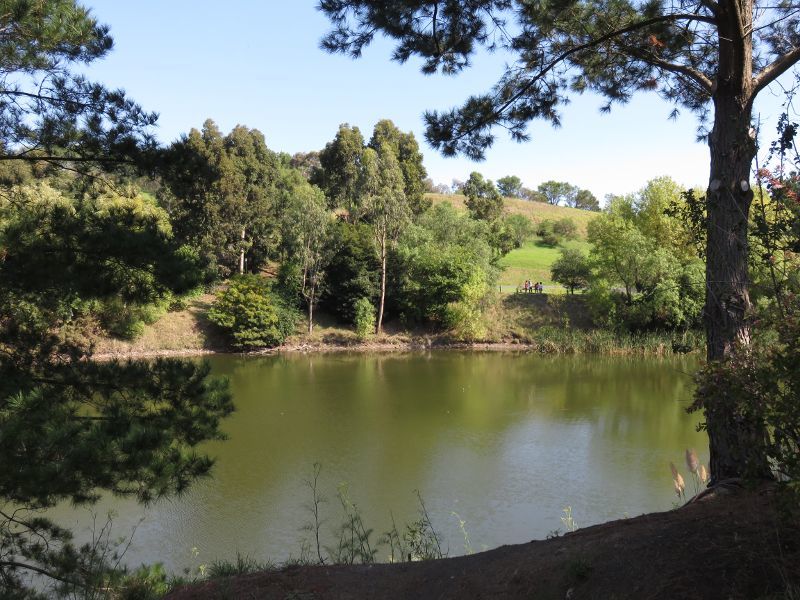 Berwick - Wilson Botanic Park - View south across Anniversary Lake