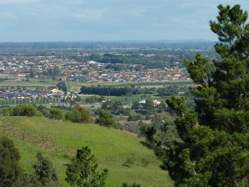 Berwick - Wilson Botanic Park: View south-west from Bens Lookout towards Sweeney Reserve