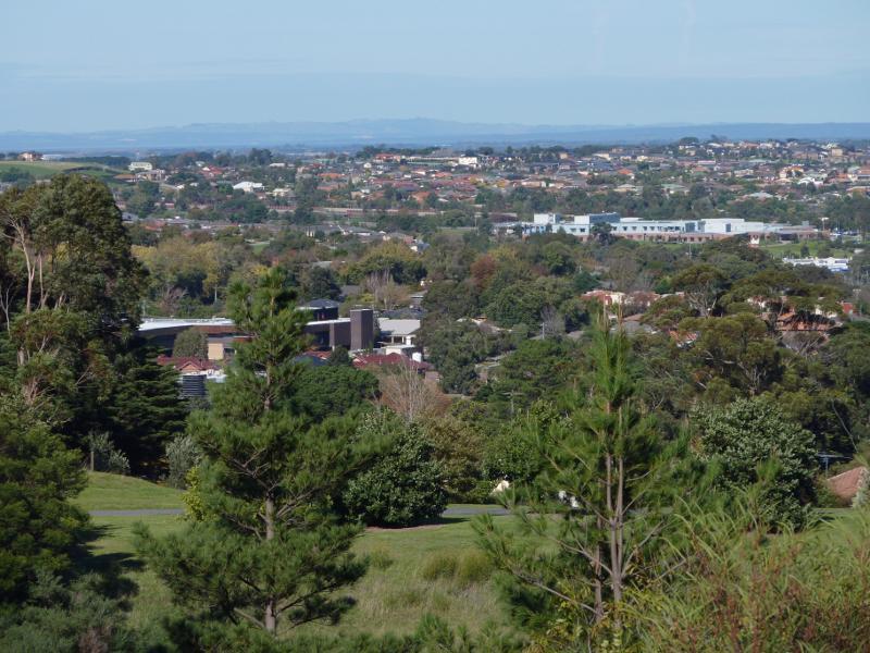 Berwick - Wilson Botanic Park - View south-east towards Casey Hospital from Bens Lookout