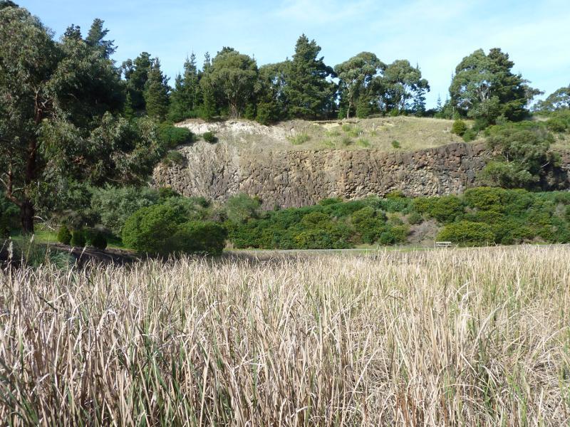 Berwick - Wilson Botanic Park: View from bird hide across Basalt Lake