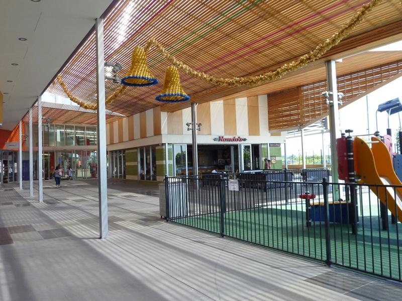 Berwick - Eden Rise Village shopping centre, Clyde Road - Playground and walkway near entrance to Aldi supermarket