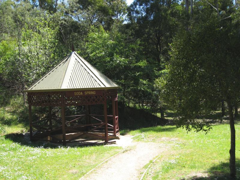 Blackwood - Mineral Springs Reserve at Lerderderg River, Golden Point Road: Soda Spring, southern side of river